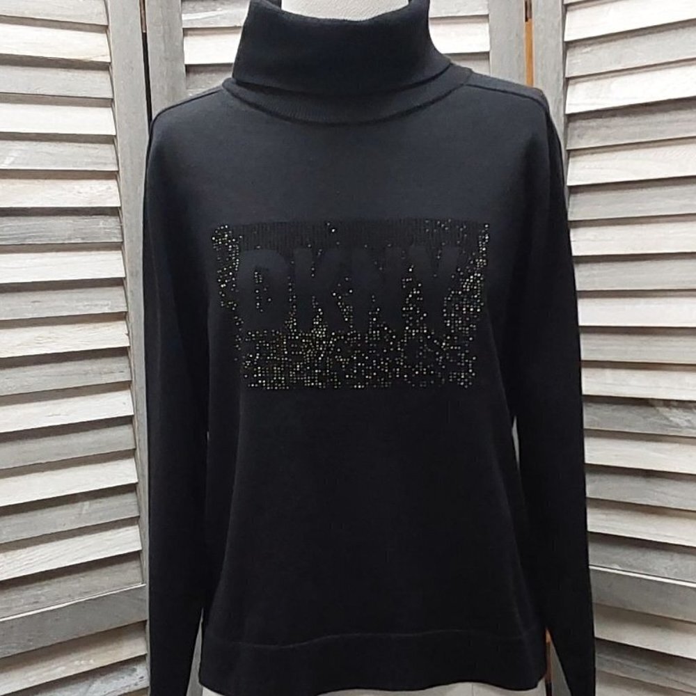 Women's Embellished Turtleneck Sweater | DKNY | Large